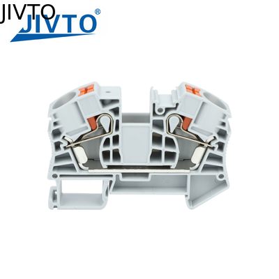 PT16 Din Rail Push-In Terminal Block, 16mm² Electrical Feed-Through Cable Plug Screwless Terminal Strip Wire Connector