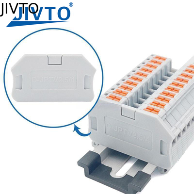 D-PTV 2.5/4 শেষ কভার জন্য পার্শ্বীয় কন্ডাক্টর রুটিং PTV 2 ধাক্কা-ইন তারের সংযোগকারী বৈদ্যুতিক DIN টার্মিনাল ব্লক